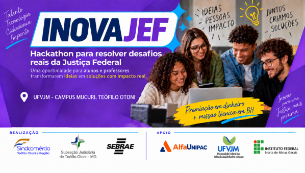 Imagem do evento INOVA JEF - Hackthon para resolver desafios reais da Justiça Federal