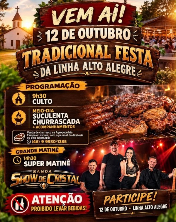 Imagem do evento TRADICIONAL FESTA DA LINHA ALTO ALEGRE 