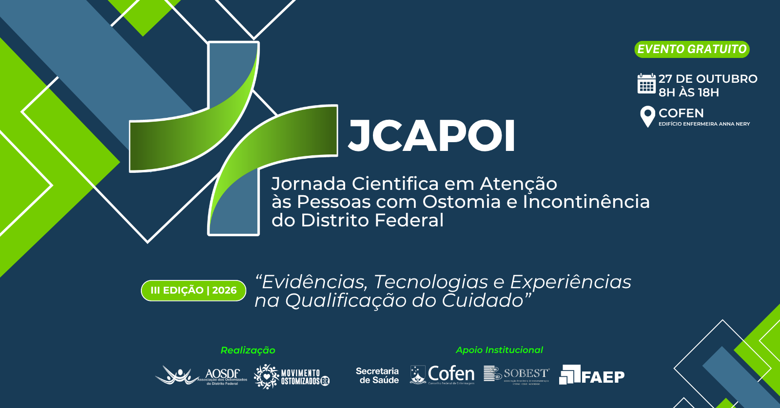 Imagem da fonte — III Jornada Científica em Atenção às Pessoas com Ostomia e Incontinência do Distrito Federal