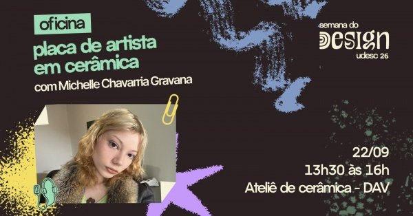 Imagem do evento Placa de Artista em Cerâmica, com Michelle Chavarria Gravana