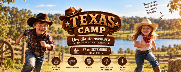 Imagem do evento TEXAS CAMP - FAZENDA VILLAGIO 27/09