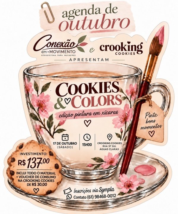Imagem do evento COOKIES & COLORS - edição pintura de xícara