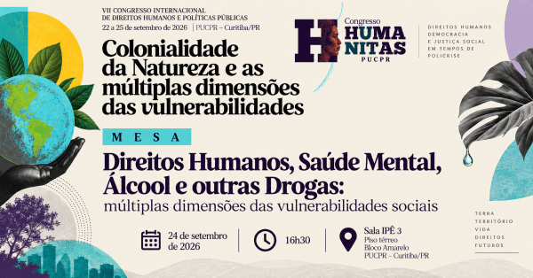 Imagem do evento Direitos Humanos, Saúde Mental, Álcool e outras Drogas: múltiplas dimensões das vulnerabilidades