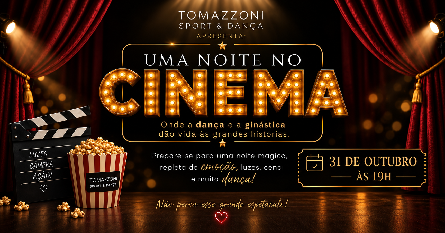 UMA NOITE NO CINEMA : 31.10 : TEATRO BRUNO KIEFER
