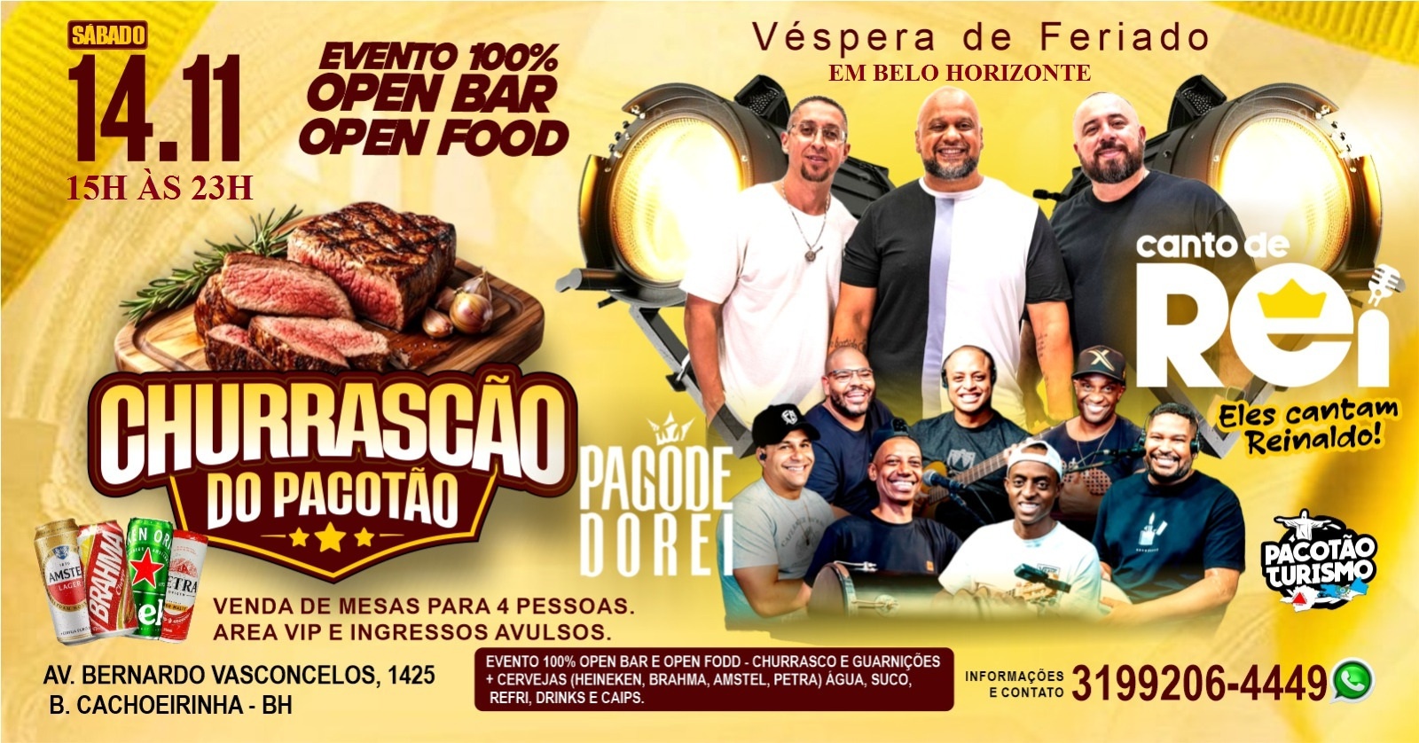 CHURRASCÃO DO PACOTÃO COM CANTO DE REI E PAGODE DO REI - ELES CANTAM REINALDO!