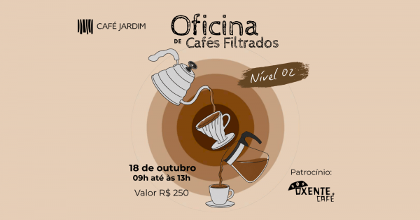 Imagem do evento Oficina de Cafés Filtrados Nível 2 - 1a Edição