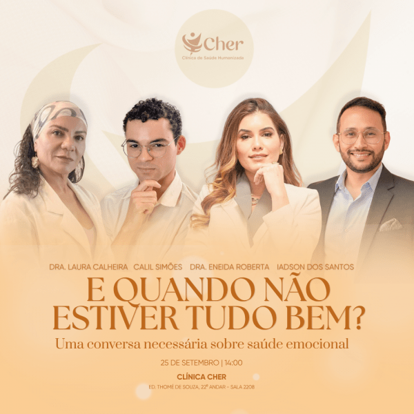 Imagem do evento E quando não estiver tudo bem? Uma conversa necessária sobre saúde mental.