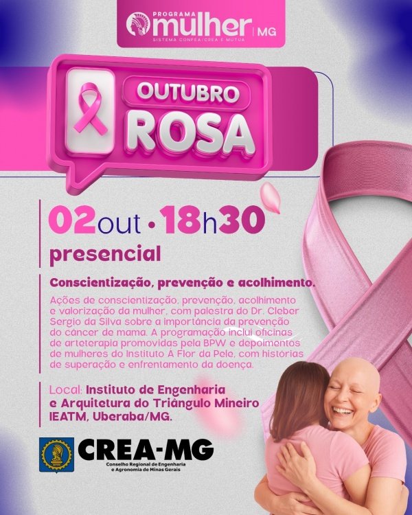 Imagem do evento Outubro Rosa - Conscientização, prevenção e acolhimento.