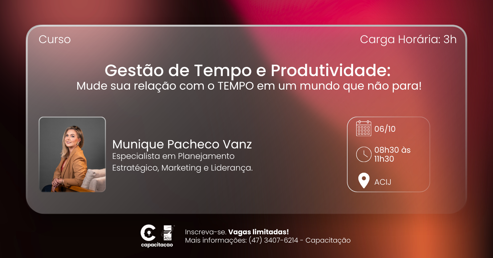 Curso Gestão de Tempo e Produtividade: Mude sua relação com o TEMPO em um mundo que não para!