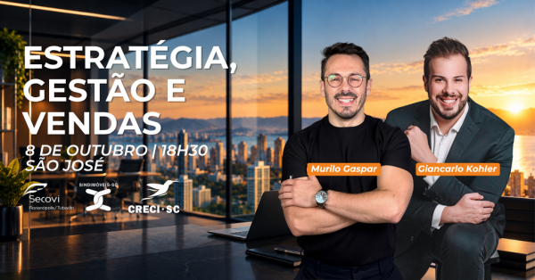 Imagem do evento ESTRATÉGIA, GESTÃO E VENDAS, COM MURILO GASPAR E GIANCARLO KOHLER