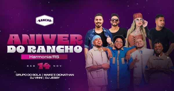 Imagem do evento Aniver do Rancho | 14 de novembro
