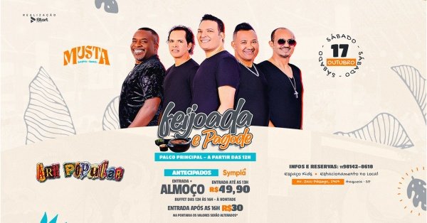 Imagem do evento ART POPULAR - PALCO PRINCIPAL NO MUSTA GASTRO BEACH ITAQUERA
