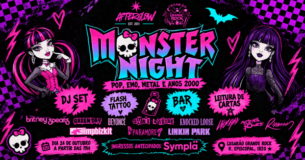 Imagem do evento MONSTER NIGHT - Halloween do Casarão Grande Rock | São Carlos/SP