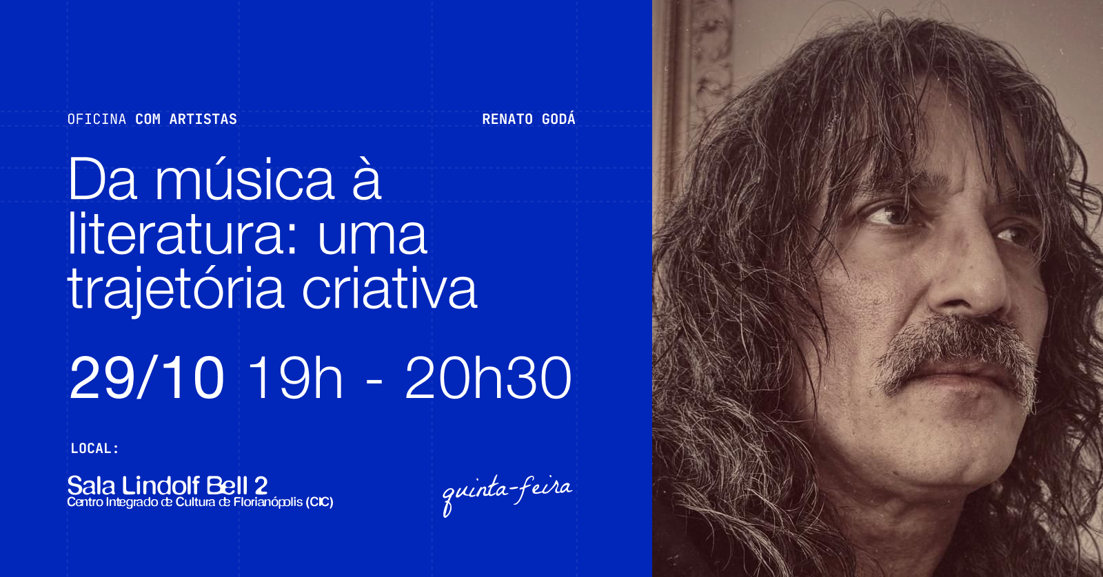Imagem da fonte — Papo de dislexia: Da música à literatura: uma trajetória criativa com Renato Godá