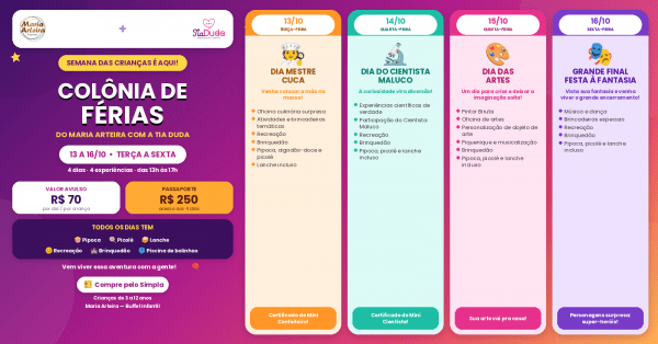 Imagem do evento COLÔNIA DE FÉRIAS