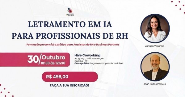 Imagem do evento Letramento e práticas em IA para profissionais de RH _ 2o Edição