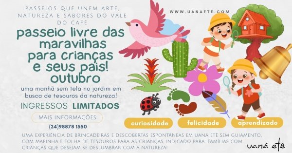 Imagem do evento PASSEIO LIVRE DAS MARAVILHAS: INGRESSO FAMÍLIA COM CRIANÇAS - 08 A 12 DE OUTUBRO DE 2026