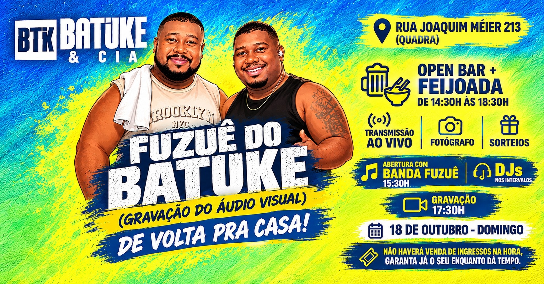 Fuzuê do Batuke - Gravação do Áudio Visual - Rio de Janeiro, RJ