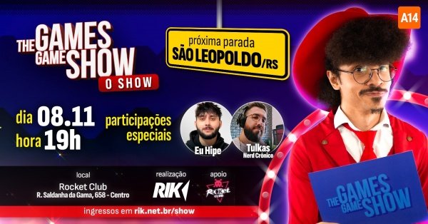 Imagem do evento Rik apresenta: TGGS - O Show | São Leopoldo/RS