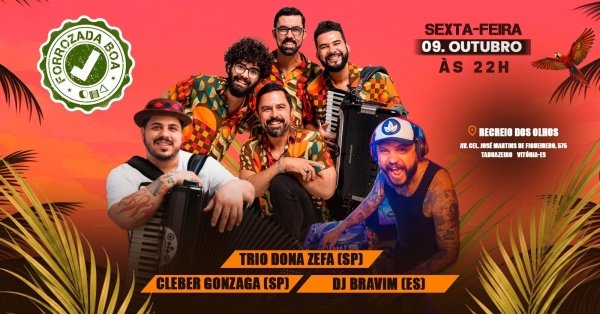 Imagem do evento Forrozada Boa - Dona Zefa - Cléber Gonzaga - DJ Bravim