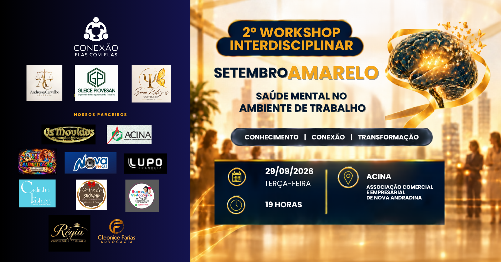 SETEMBRO AMARELO - TRABALHO, SAÚDE MENTAL E PROMOÇÃO DA VIDA