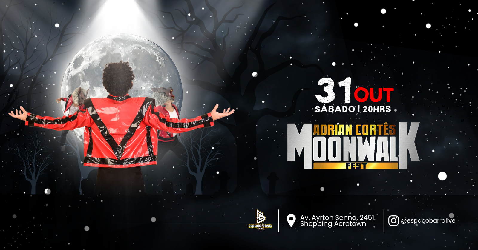 MOONWALK FEST HALLOWEEN - Michael Jackson por Adrian Cortês - Rio de Janeiro, RJ