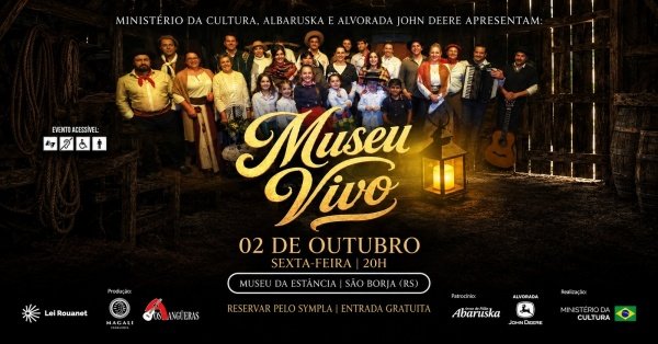 Imagem do evento MUSEU VIVO - TEMPORADA 2026 (Cópia)