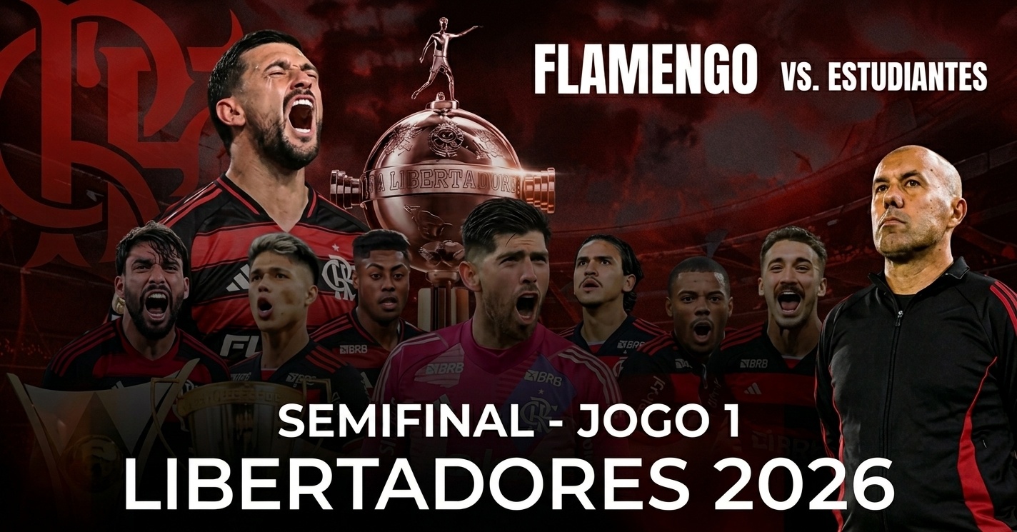 FLAMENGO X ESTUDIANTES - JOGO 1 LIBERTADORES