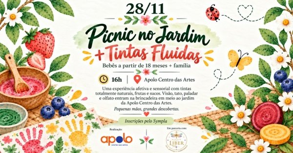 Imagem do evento Picnic + Tintas: oficina para Bebês e Famílias