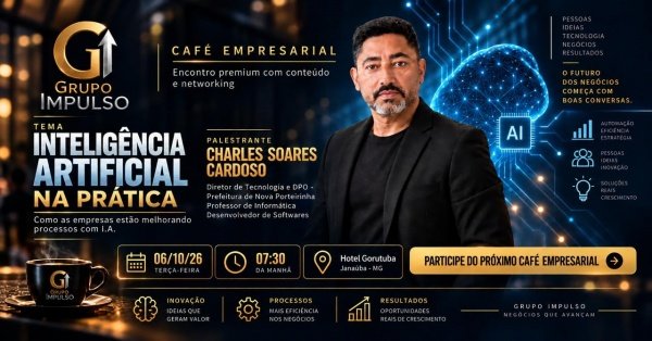 Imagem do evento Café Empresarial Grupo Impulso | Inteligência Artificial na Prática