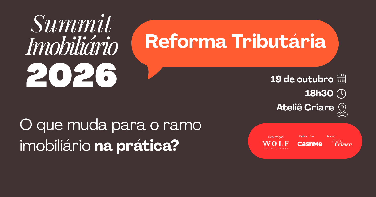 Imagem da fonte — Summit Imobiliário 2026: Reforma Tributária