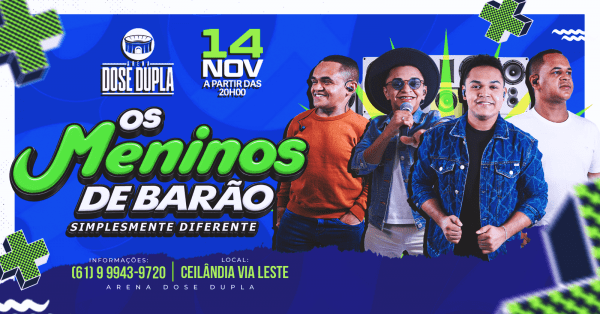 Imagem do evento OS MENINOS DE BARÃO NO DOSE DUPLA - CEILÂNDIA