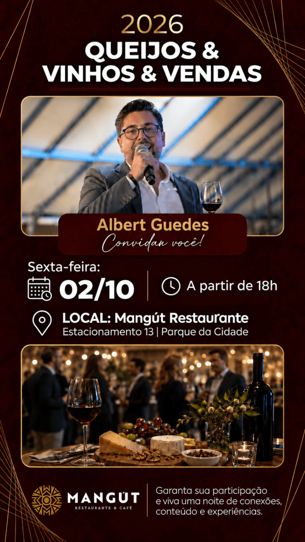 Imagem do evento Queijos & Vinhos & Vendas - 02 de Outubro