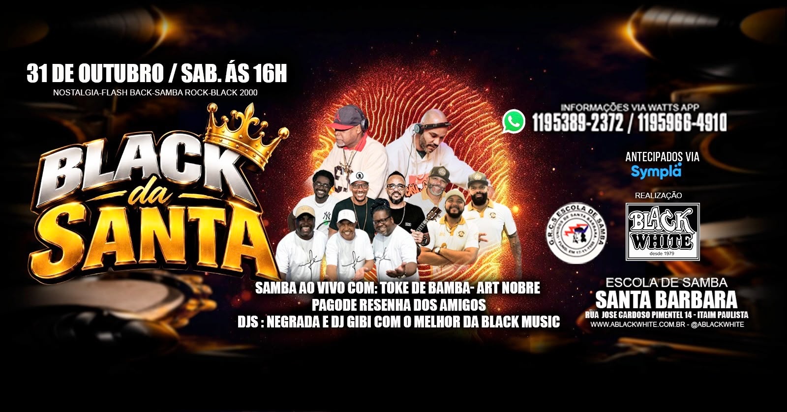 Source image — BLACK DA SANTA | RODA DE SAMBA 360 | O BAILE DA BLACK WHITE | 16H