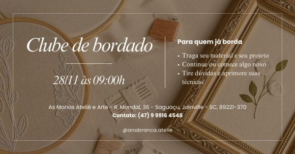Imagem do evento 28/11 - Clube de Bordado