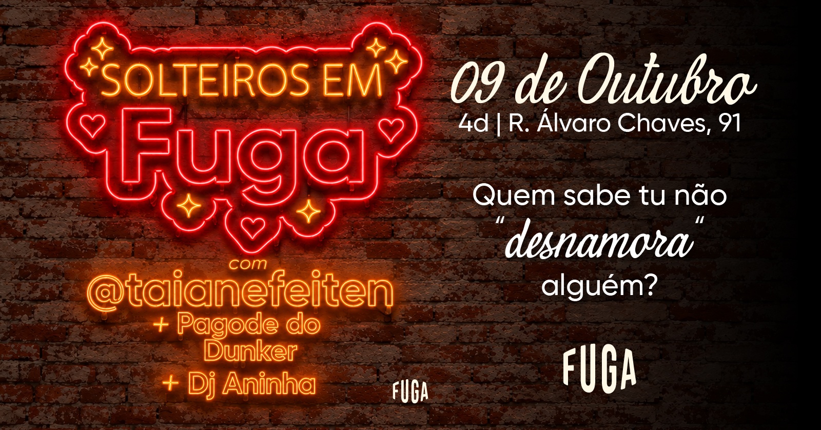 Imagem da fonte — 09.10 | SOLTEIROS EM FUGA - Noite dos Solteiros