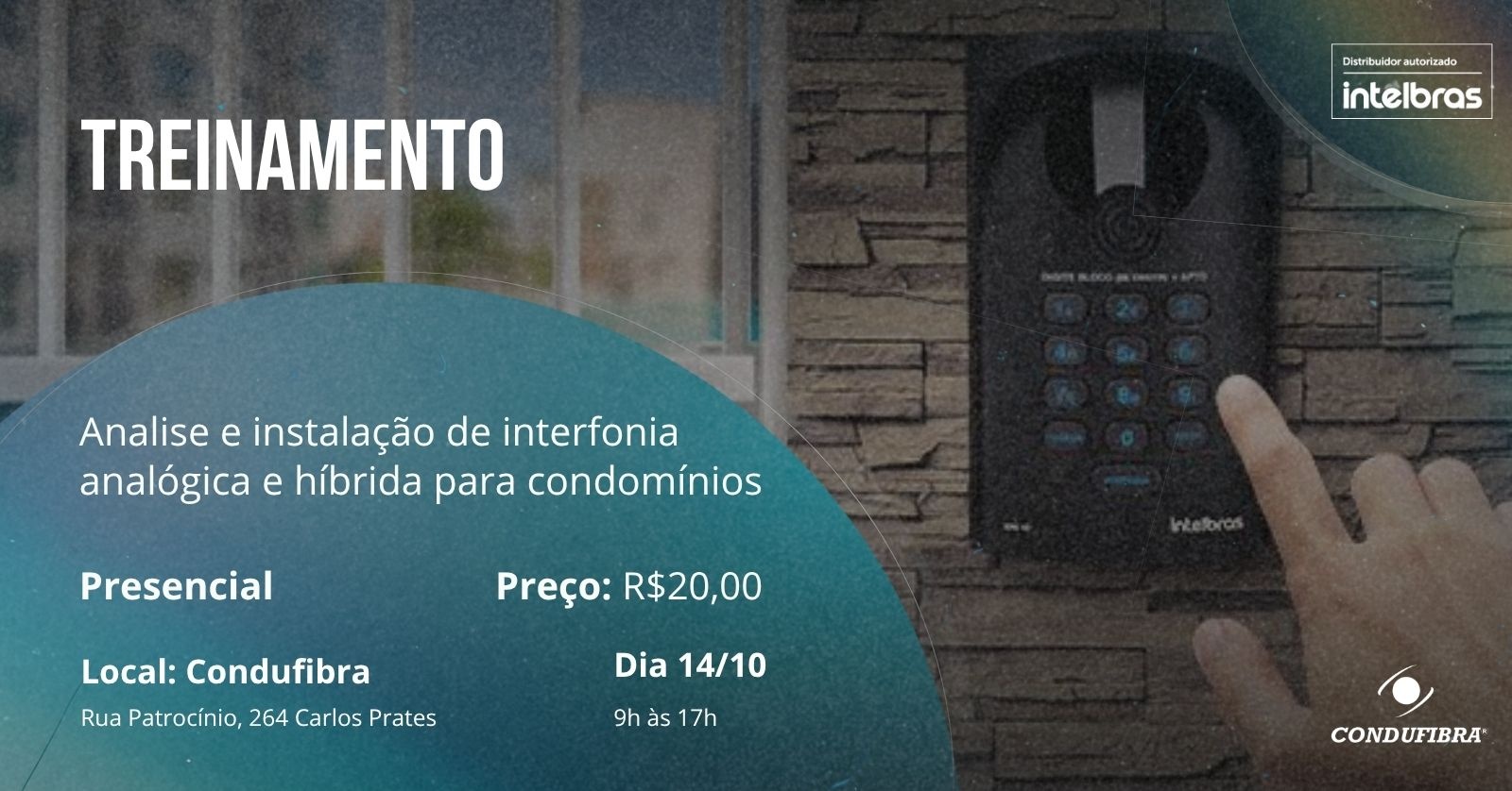 Instalação de interfonia analógica e híbrida para condomínios