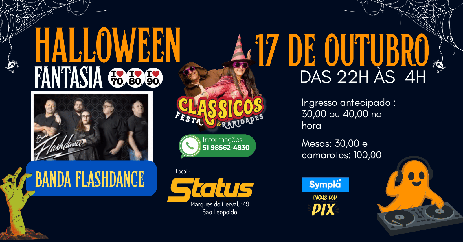 Festa Clássicos e Raridades retro Halloween e Fantasia