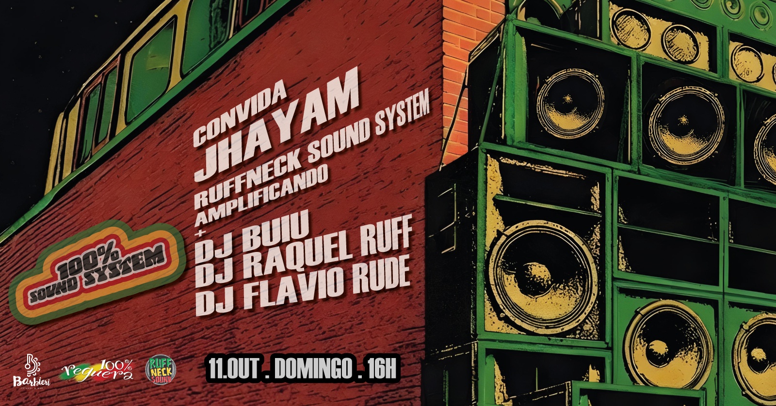 100% SOUND SYSTEM CONVIDA JHAYAM - RUFFNECK SOUND SYSTEM AMPLIFICANDO