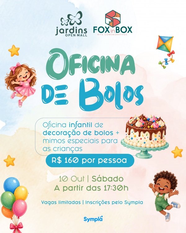 Imagem do evento Oficina de Decoração de Bolos Infantil