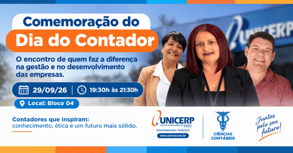 Imagem do evento Comemoração do Dia do Contador - Oficinas de Ciências Contábeis | UNICERP