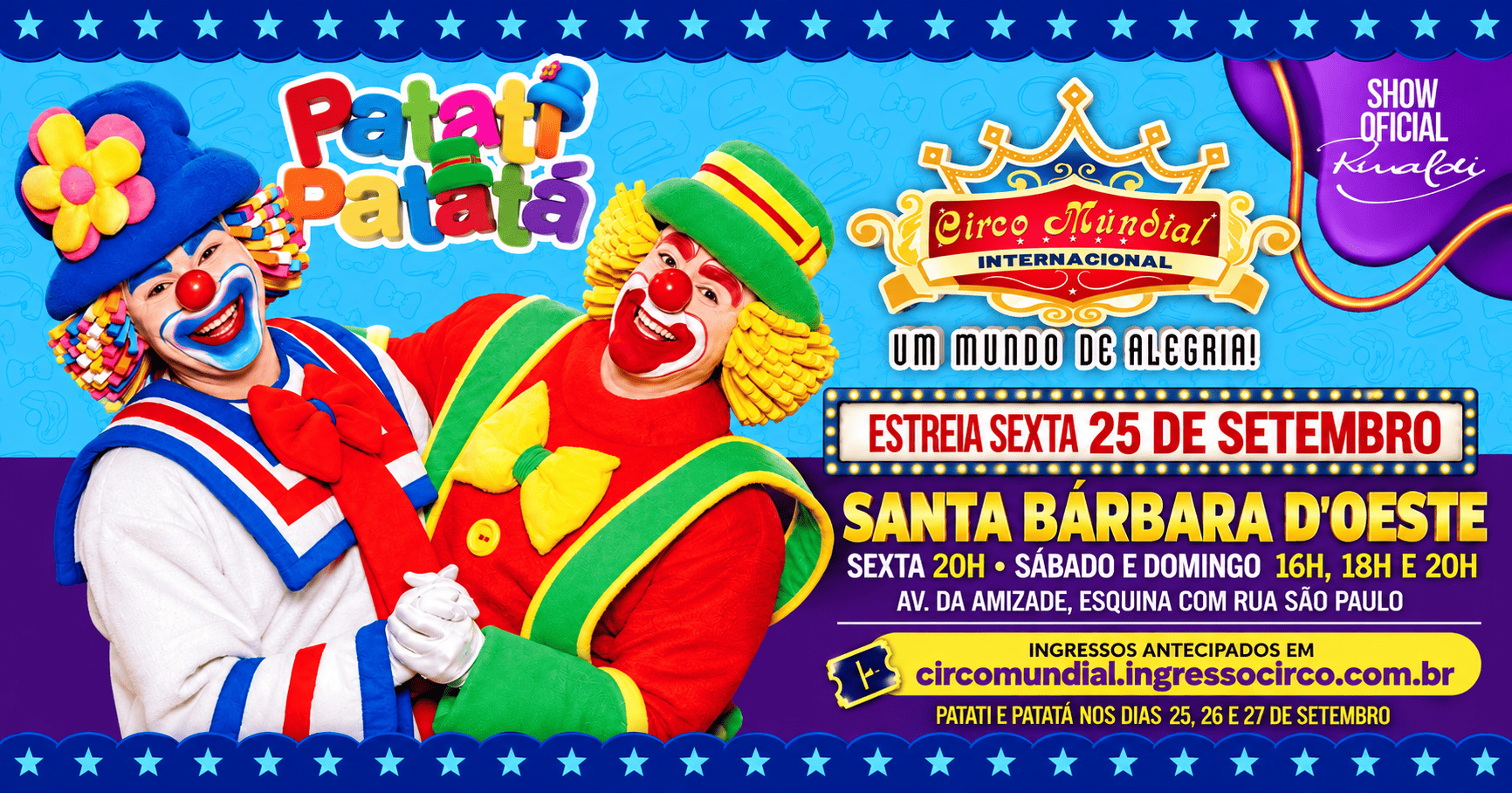 PATATI PATATÁ • CIRCO MUNDIAL INTERNACIONAL • SANTA BÁRBARA D'OESTE