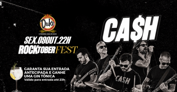 Imagem do evento Duke Pub - Rocktober Fest com CASH - Sexta - 09/10