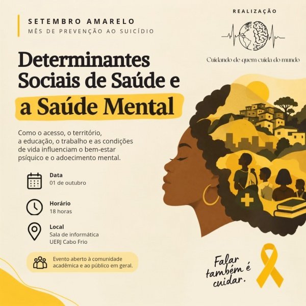Imagem do evento Determinantes Sociais de Saúde e A SAÚDE MENTAL