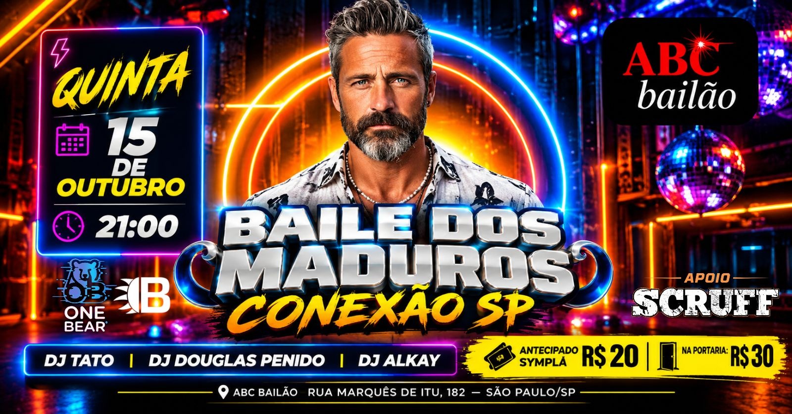 QUINTA 15/10 - BAILE DOS MADUROS NO ABC BAILÃO
