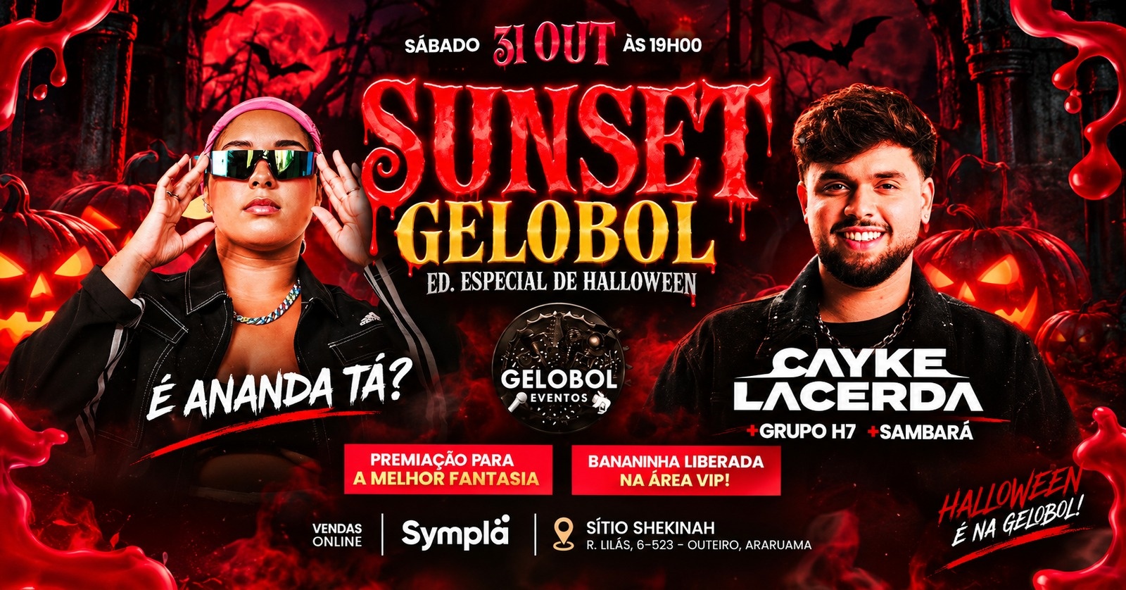 SUNSET GELOBOL EDIÇÃO HALLOWEEN - Araruama, RJ