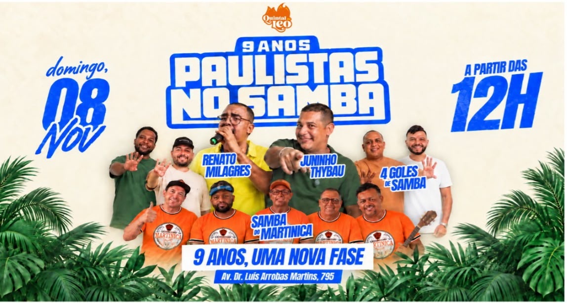 Imagem da fonte — PAULISTAS NO SAMBA | 9 ANOS