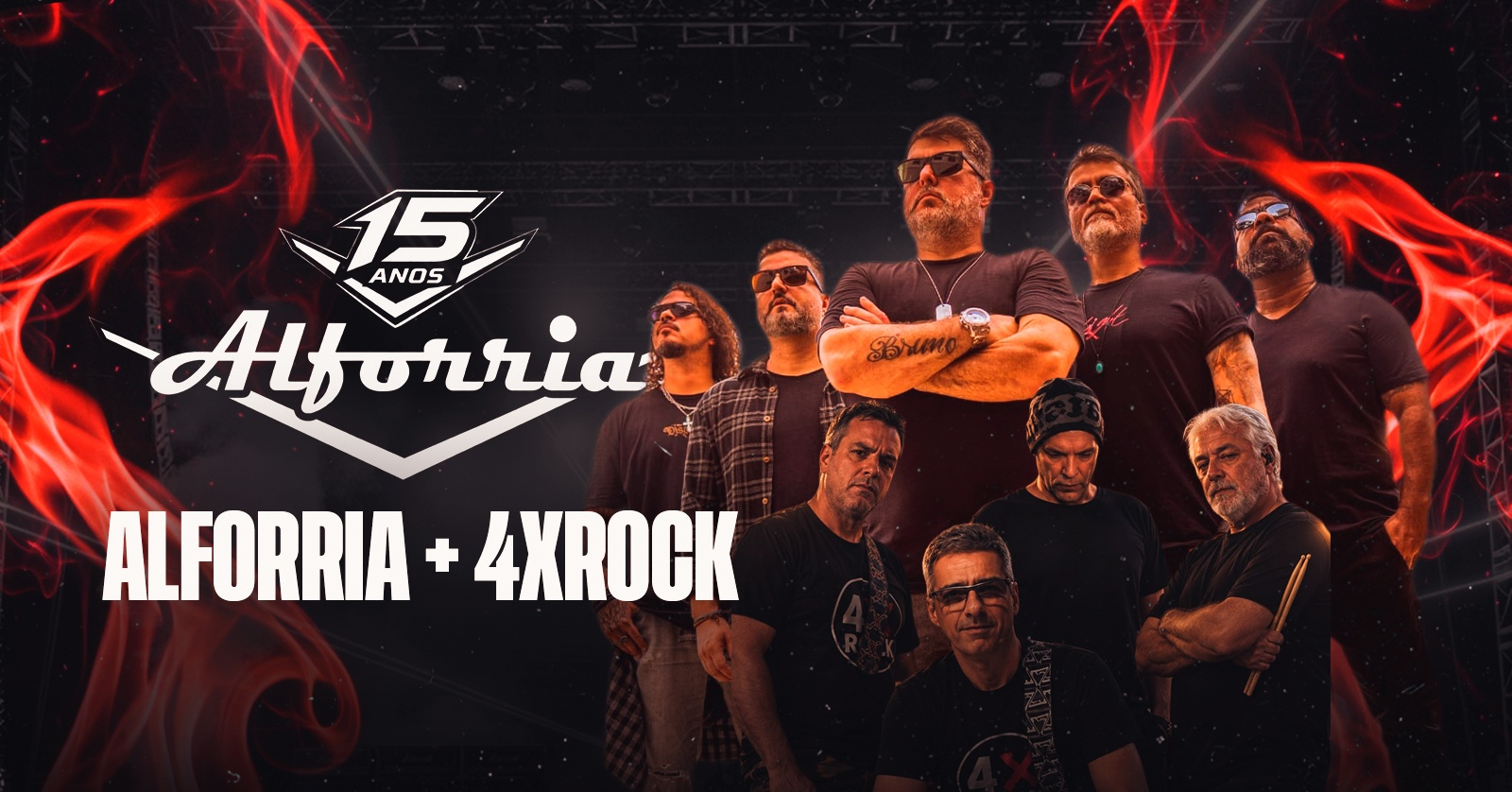 Imagem da fonte — Alforria + 4XRock | 16OUT (SEX) | Esporte Clube Jardim Guanabara