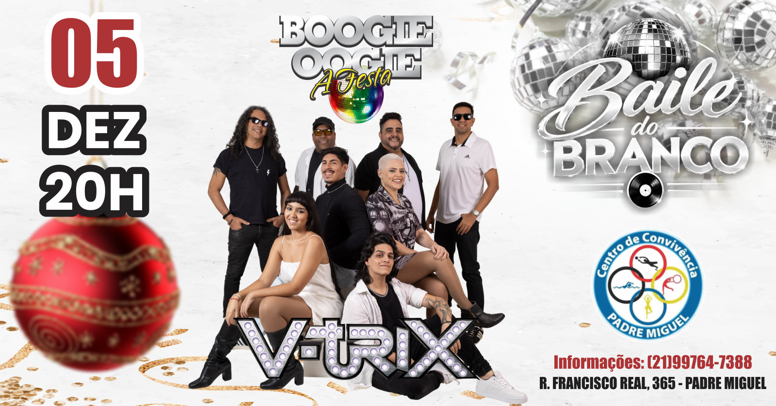 Imagem da fonte — Boogie Oogie A Festa com V-Trix | 05DEZ (SAB) | CCPM