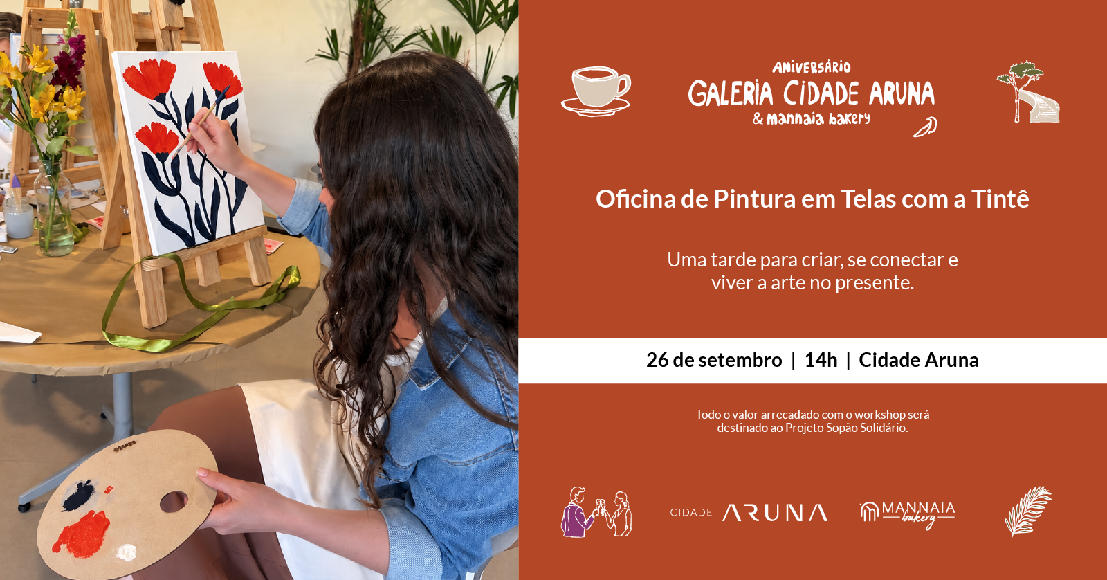 Pintura em Telas | 2 anos de Galeria Cidade Aruna e Mannaia Bakery